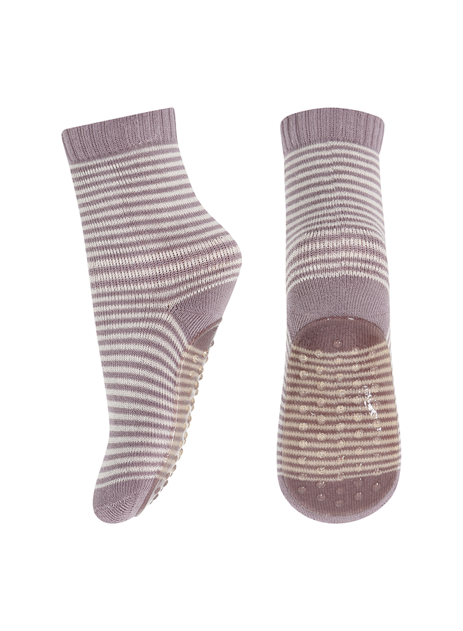 Vilde socks with anti-slip - Elderberry
