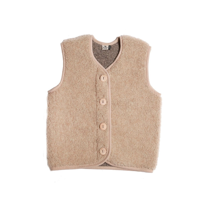 Alwero Vest wol po sand brown