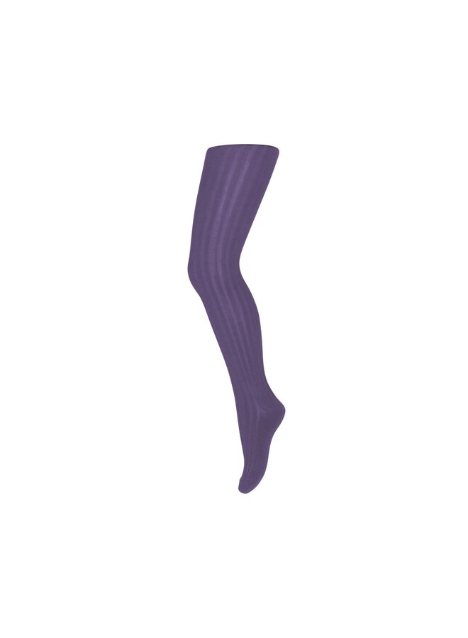 Cotton rib tights Patrician Purple
