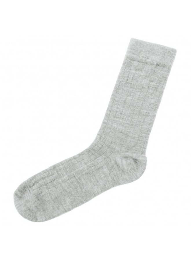 Wollen sokken  dun - Grijs melange