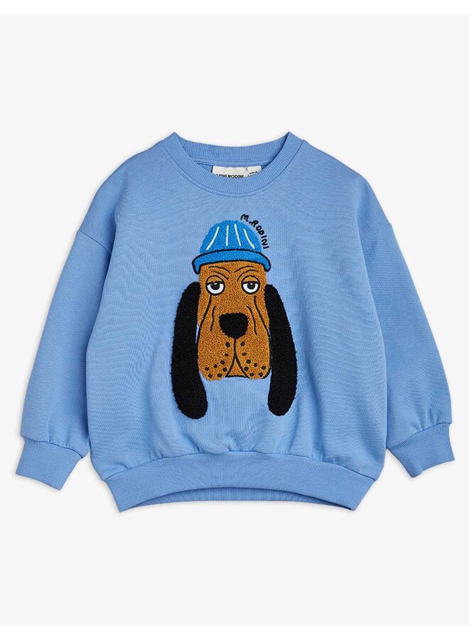 Bloodhound chenille sweatshirt blue