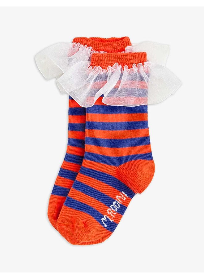 Stripe frill 1-pack socks