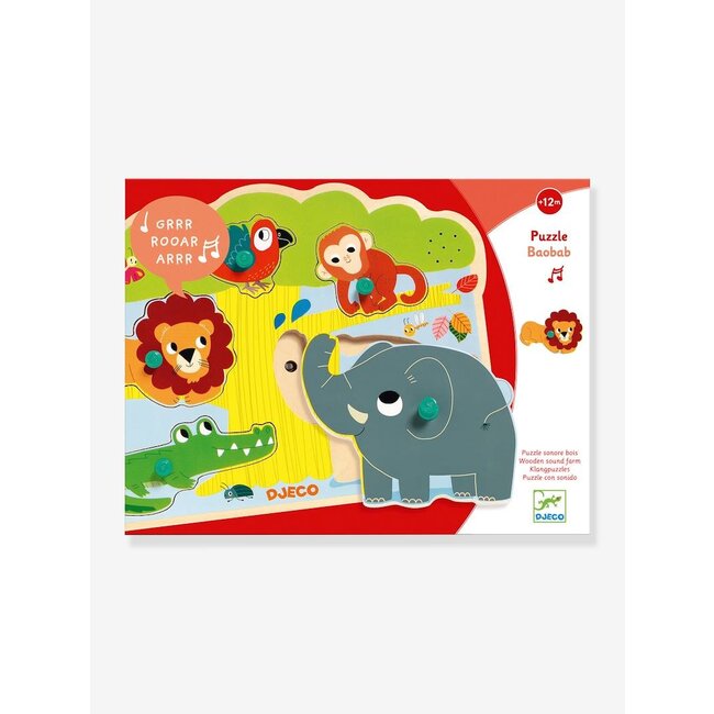 Djeco Puzzel met geluid -  Baobab