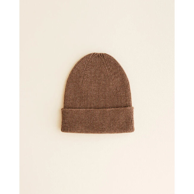 HVID Beanie wol Fonzie NEWBORN  mocha