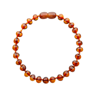 Barnsteen armband dames/tiener 19cm- Cognac