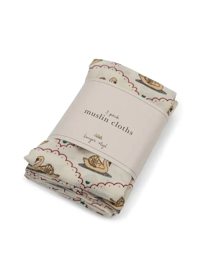 3-pack muslin cloth -SWAN