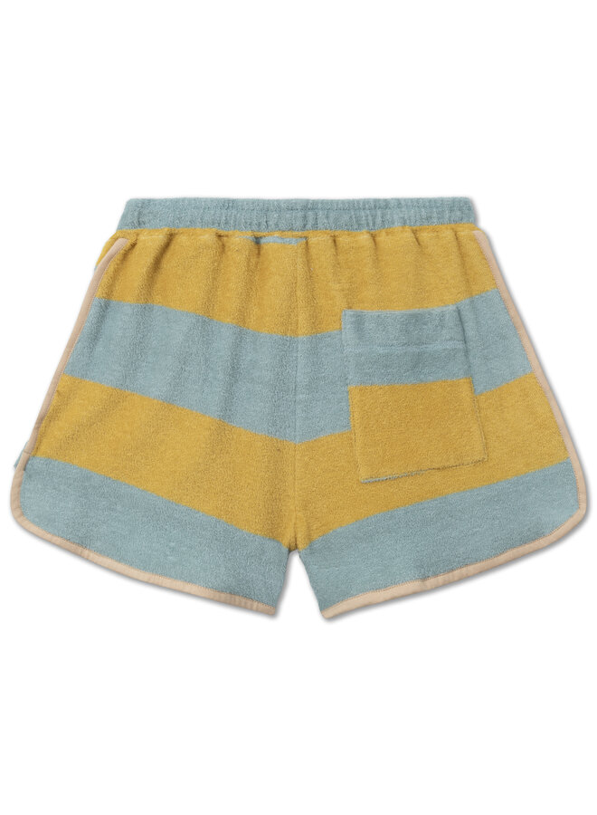 Sporty short - Golden block stripe