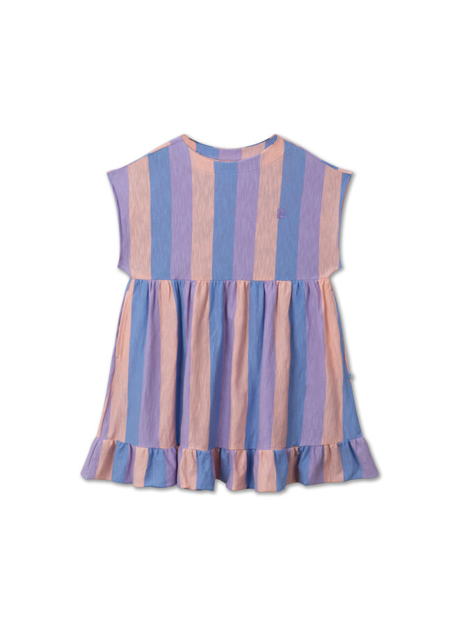 Simple dress - Tricolore block stripe