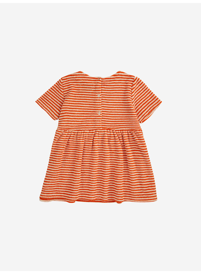 Baby Orange Stipes terry dress