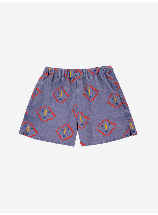 Masks all over woven shorts