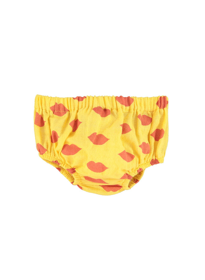 Baby bloomers | yellow w/ red lips