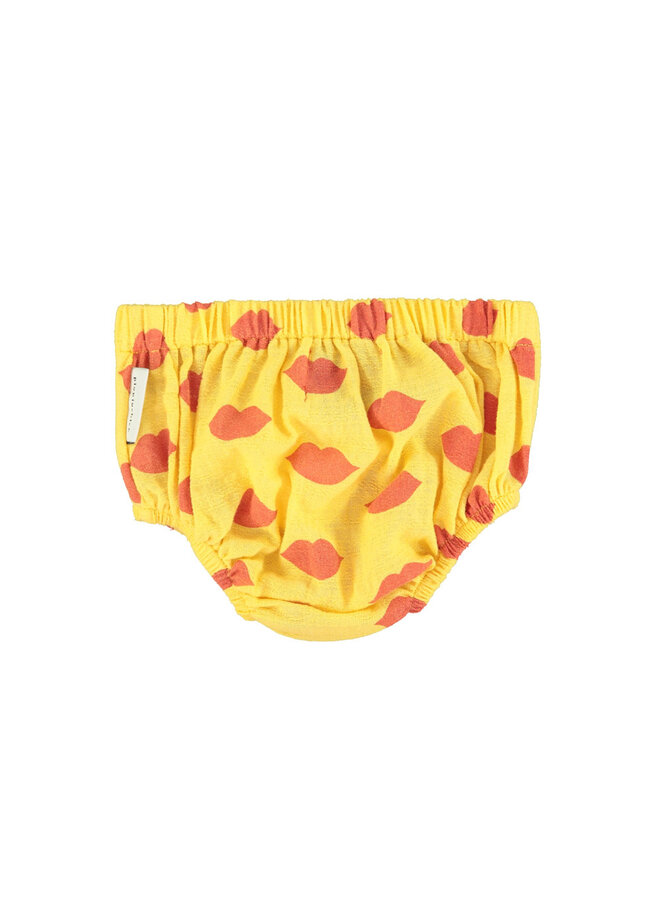 Baby bloomers | yellow w/ red lips