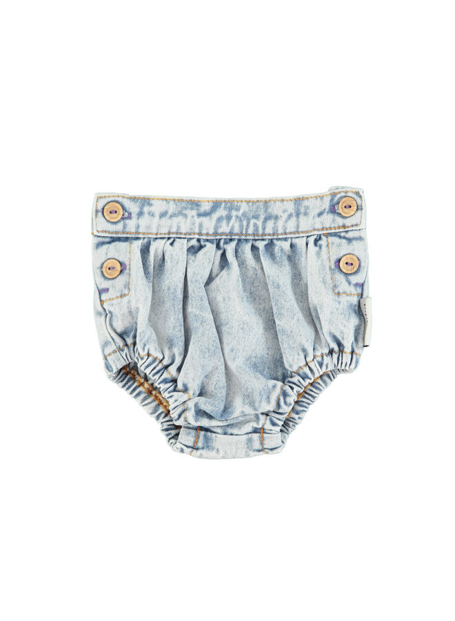 baby shorties | washed blue denim