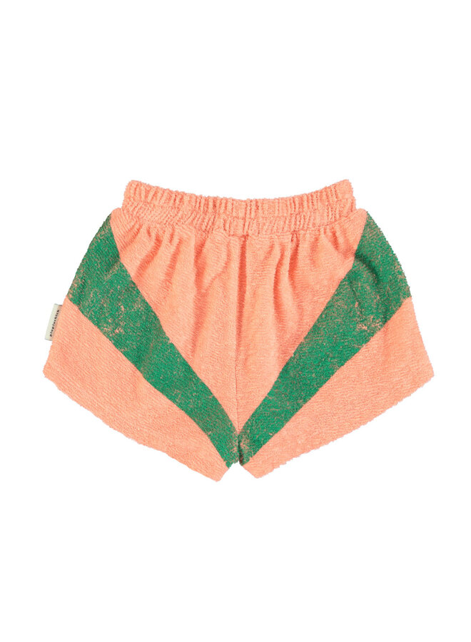 shorts | coral & green print