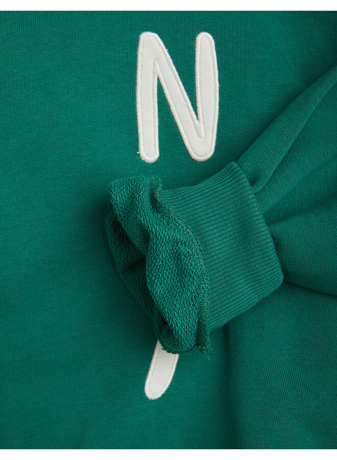 Tennis application collar sweatshirt