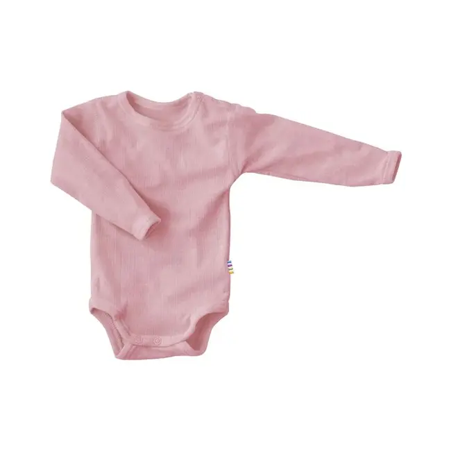 Joha Romper wol lange mouwen - Oud roze