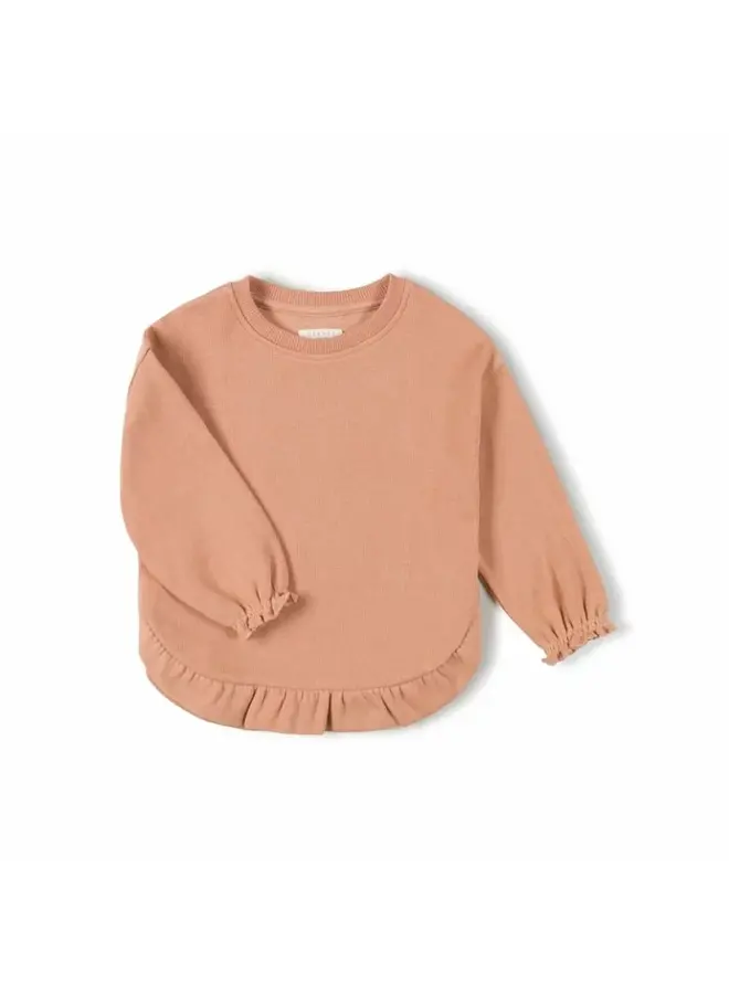 Ruffled Sweater Peach