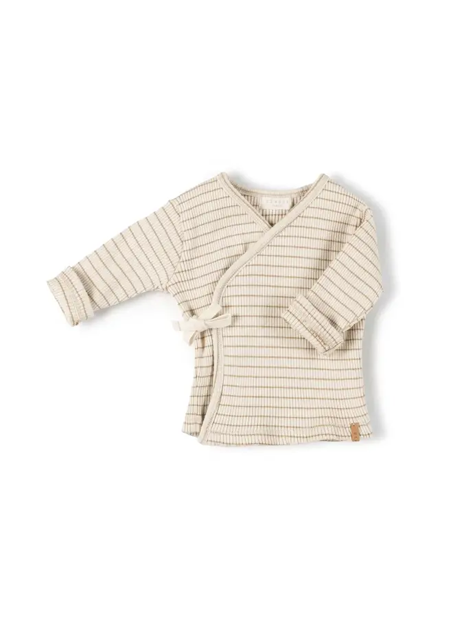 Rib Vest Biscuit stripe