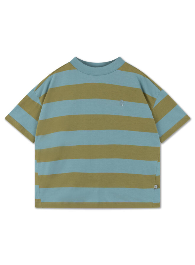 40. tee shirt golden reef block stripe