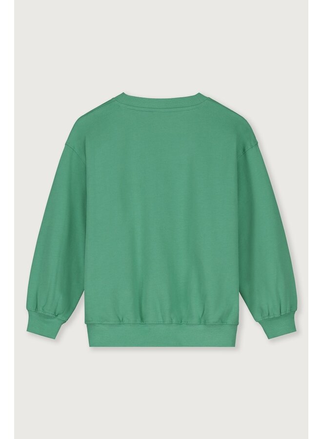 Dropped Shoulder Sweater - Bright green