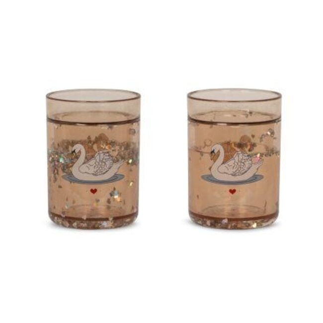Konges Slojd 2 PACK GLITTER CUPS Swan