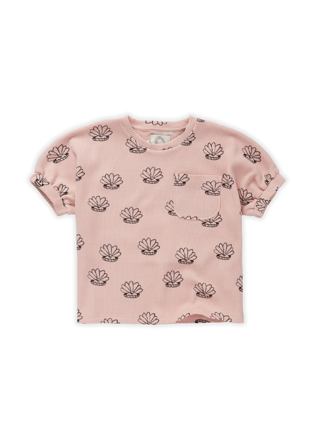 T-shirt elastic Shell print