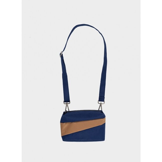 SUSAN BIJL The New Bum Bag Navy & Camel  Small