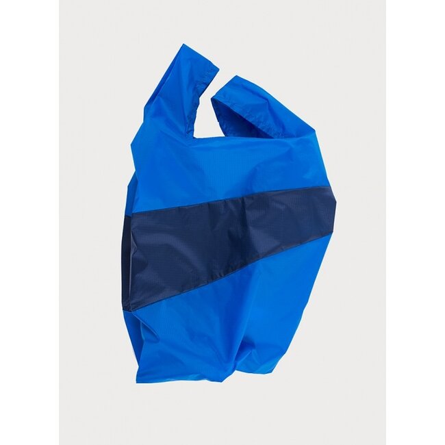 SUSAN BIJL The New Shopping Bag Blue & Navy Large