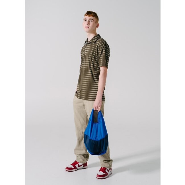 SUSAN BIJL The New Shopping Bag Blue & Navy Medium