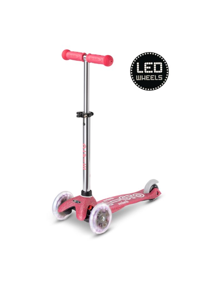 Mini Micro step Deluxe - Roze glitter LED