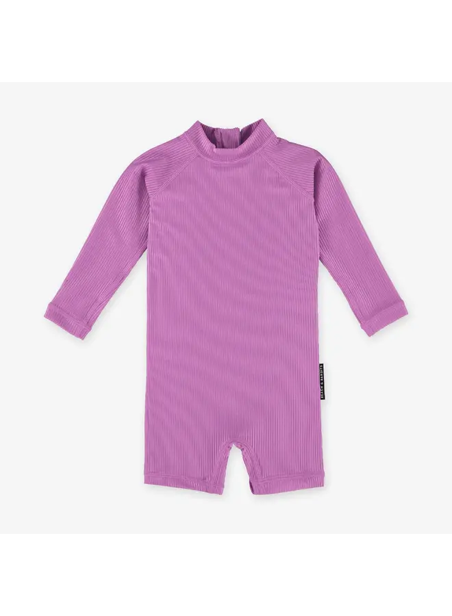 Orchid Ribbed Baby suit