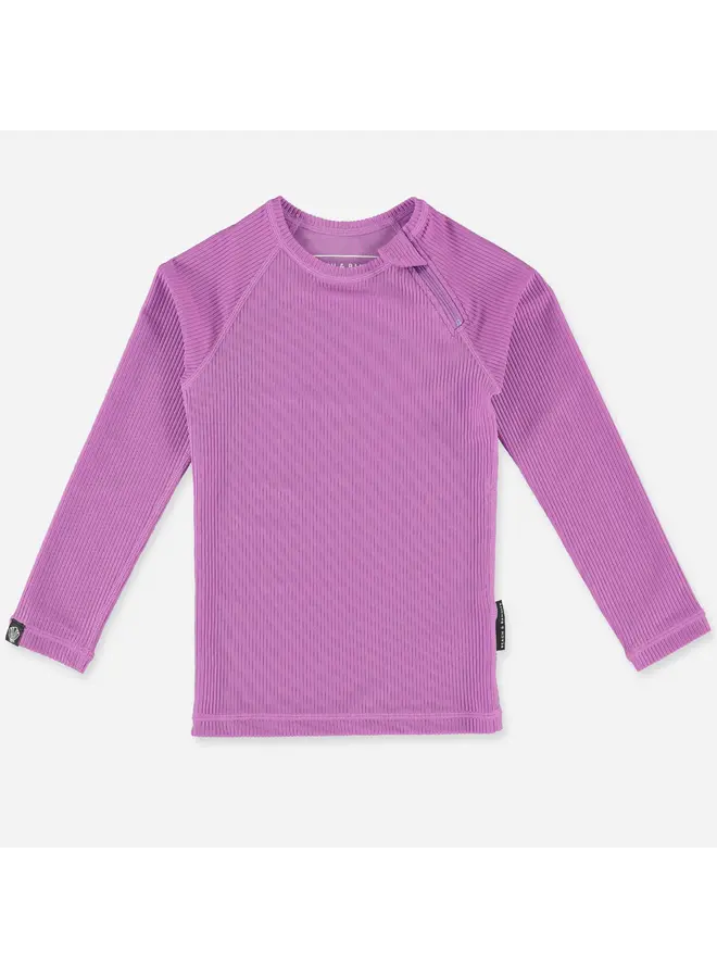 Orchid Ribbed LS uv Tee
