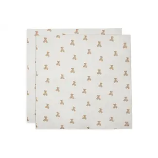 Jollein Hydrofiele Doek Large 115x115cm Teddy Bear (2pack)