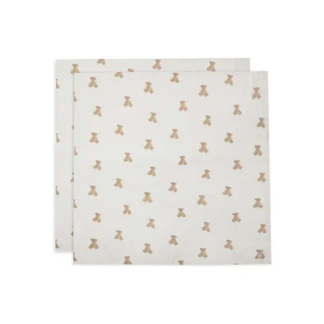 Jollein Hydrofiele Doek Large 115x115cm Teddy Bear (2pack)