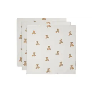 Jollein Hydrofiele Doek Small 70x70cmTeddy bear (3pack)