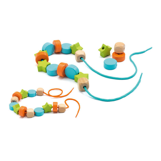 Djeco Houten rijgkralen Filacolor