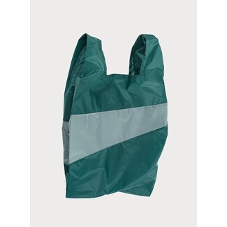 SUSAN BIJL The New Shopping Bag Pine & Grey Large
