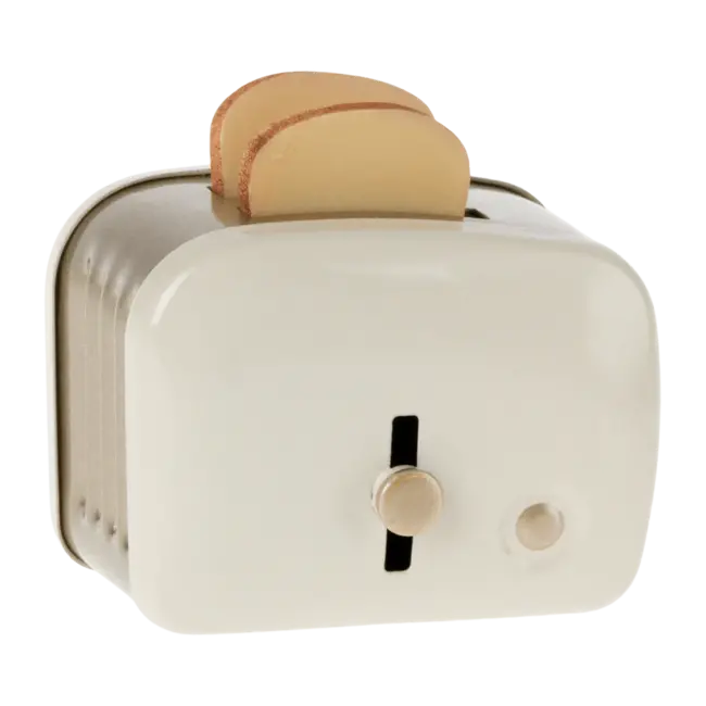 Maileg Miniature toaster with bread - Off white