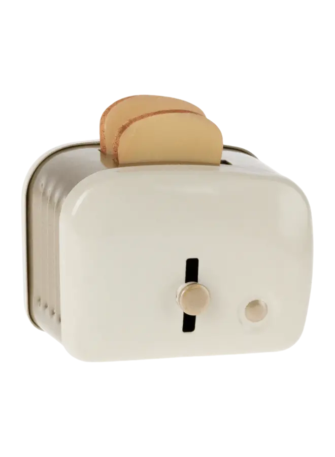 Miniature toaster with bread - Off white