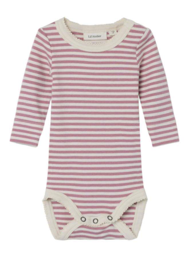 NBFGAYA FON LS SLIM BODY LIL rose stripe