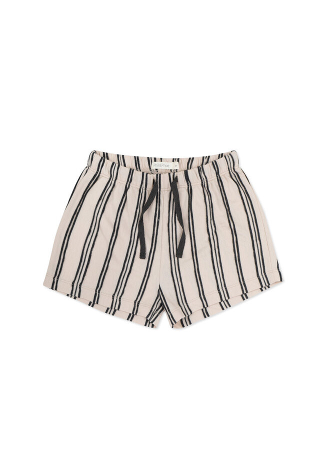 Beach shorts textured stripes