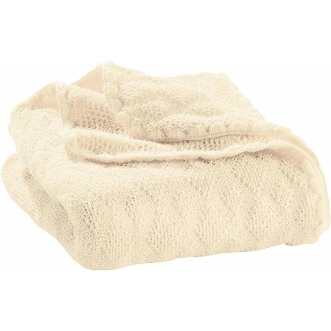 Disana Babydeken gebreid 100% wol - Creme
