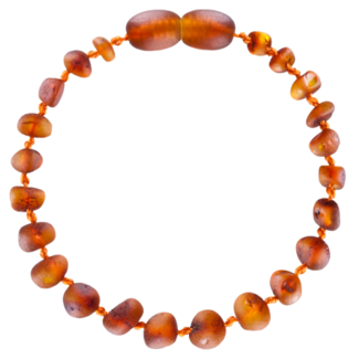 Barnsteen armband papa 21cm - Cognac raw