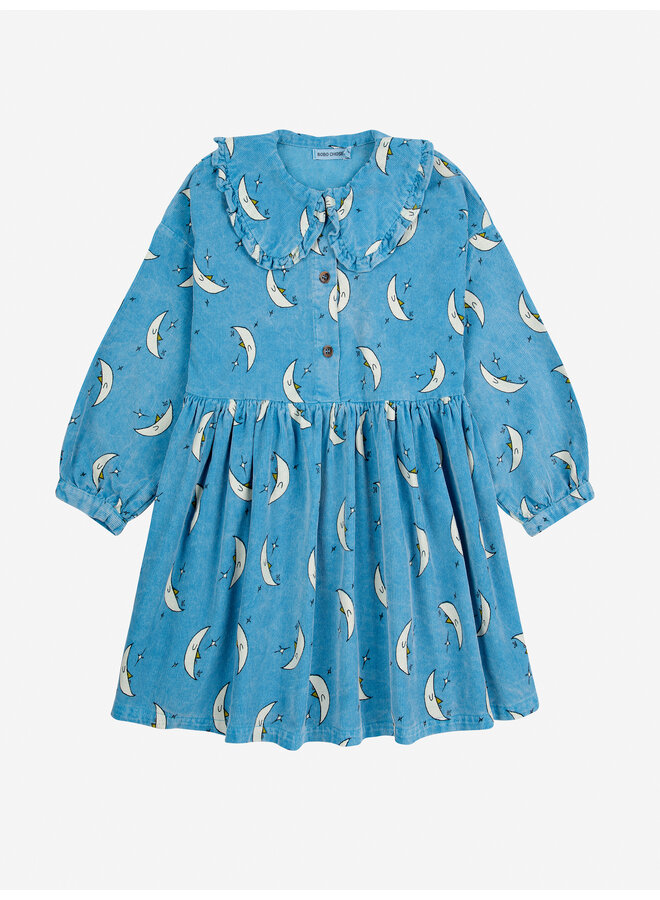 Beneath the Moon all over ranglan sleeves woven dress