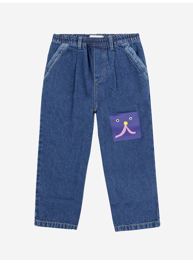 Funny Face denim jogger pants