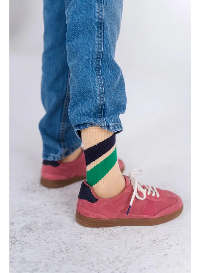 74. sporty socks sand stripe