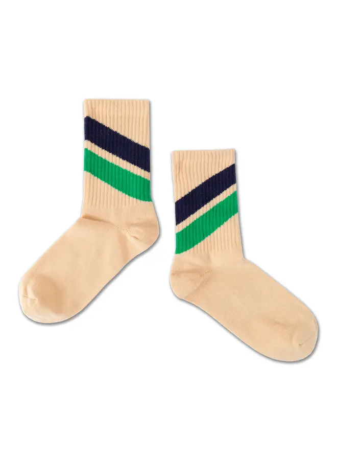 74. sporty socks sand stripe