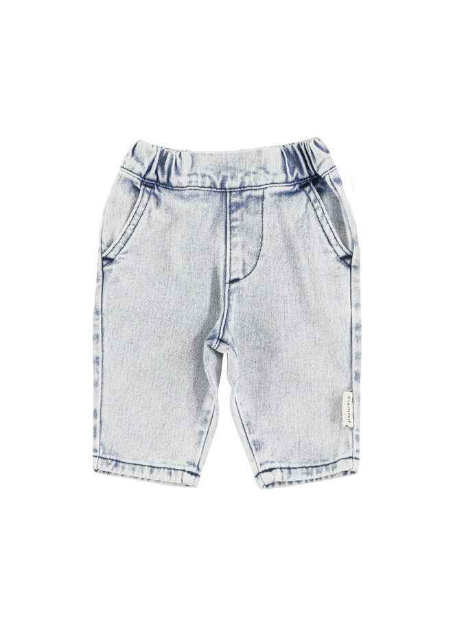 Baby trousers | Washed blue denim2