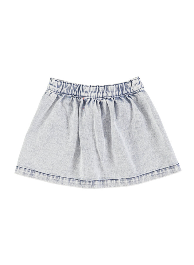 Short skirt | Washed light blue