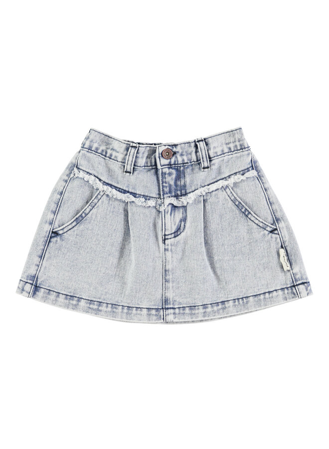 Short skirt | Washed light blue